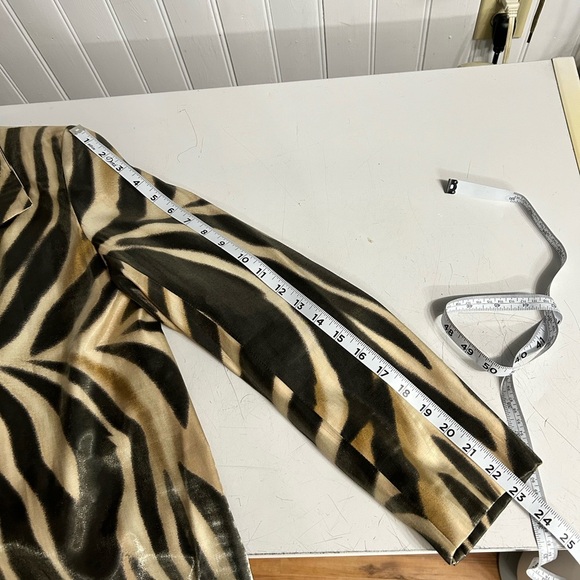 Grace Chuang New York, Animal, Print Blazer, Size Large, cream/brown - Picture 9 of 11